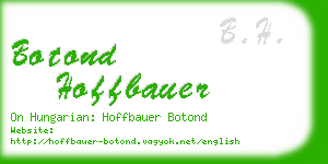 botond hoffbauer business card